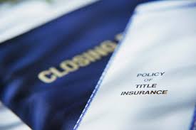 blue and white picture of title insurance policy